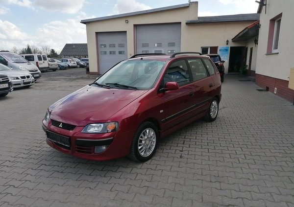 Mitsubishi Space Star cena 7400 przebieg: 213000, rok produkcji 2004 z Międzychód małe 154